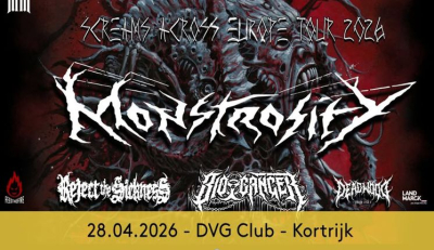 Monstrosity, Reject the Sickness, Bio-Cancer en Deadwood, DVG Club, Kortrijk op 28 april 2026